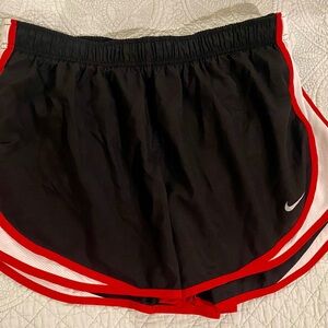XL Nike Black and Red/White Women's DRI-FIT Shorts